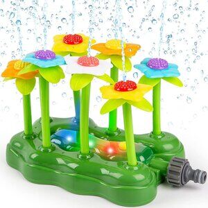 kids outdoor sprinkler flower toddler water play new backyard toddler